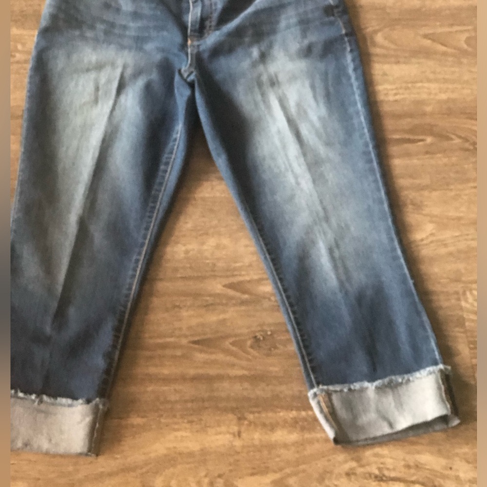 Jennifer Lopez Dark Blue capris Straight Leg Jeans - Picture 12 of 13